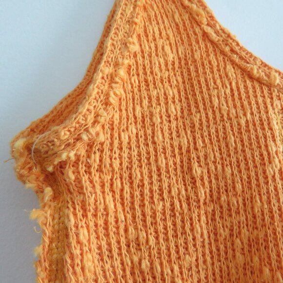 FREE PEOPLE WE THE FREE Boucle Sweater Tank Top in Mango Boho Beachy Sz XS NWT - Picture 13 of 14